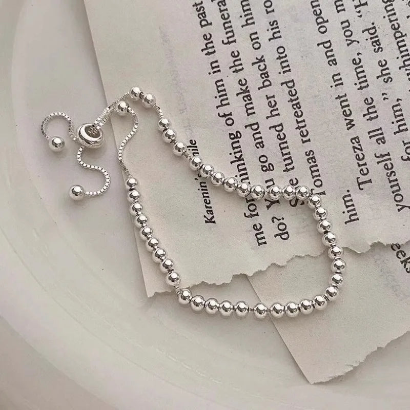 Pulsera Esfera de Plata Minimalista