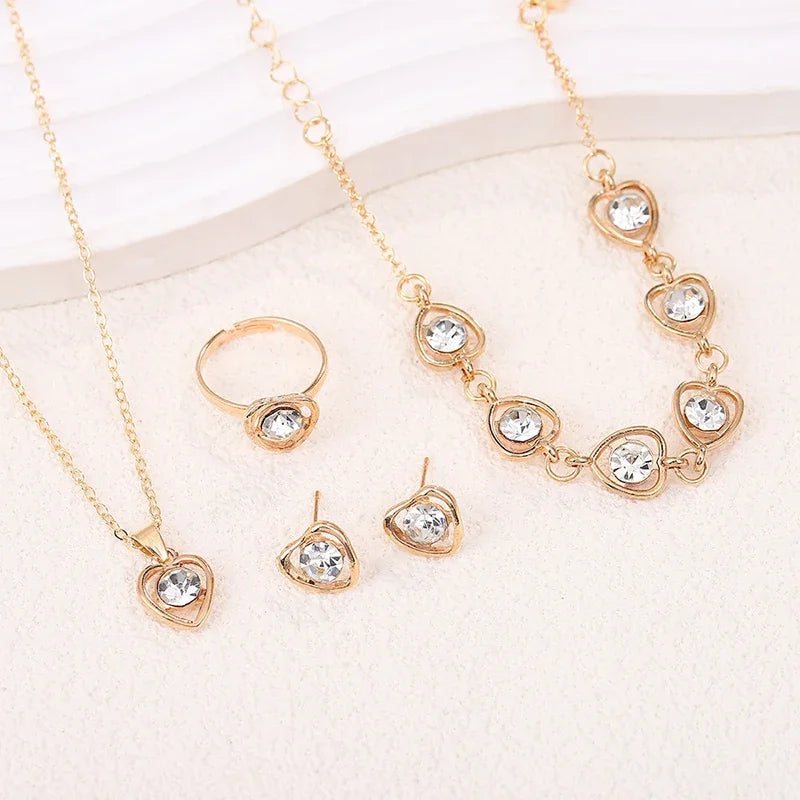 Set de Joyería Corazón de Cristal