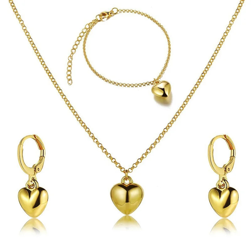 Set de Joyería con Perlas – 3 Piezas para Mujer (Aretes + Collar con Dije)