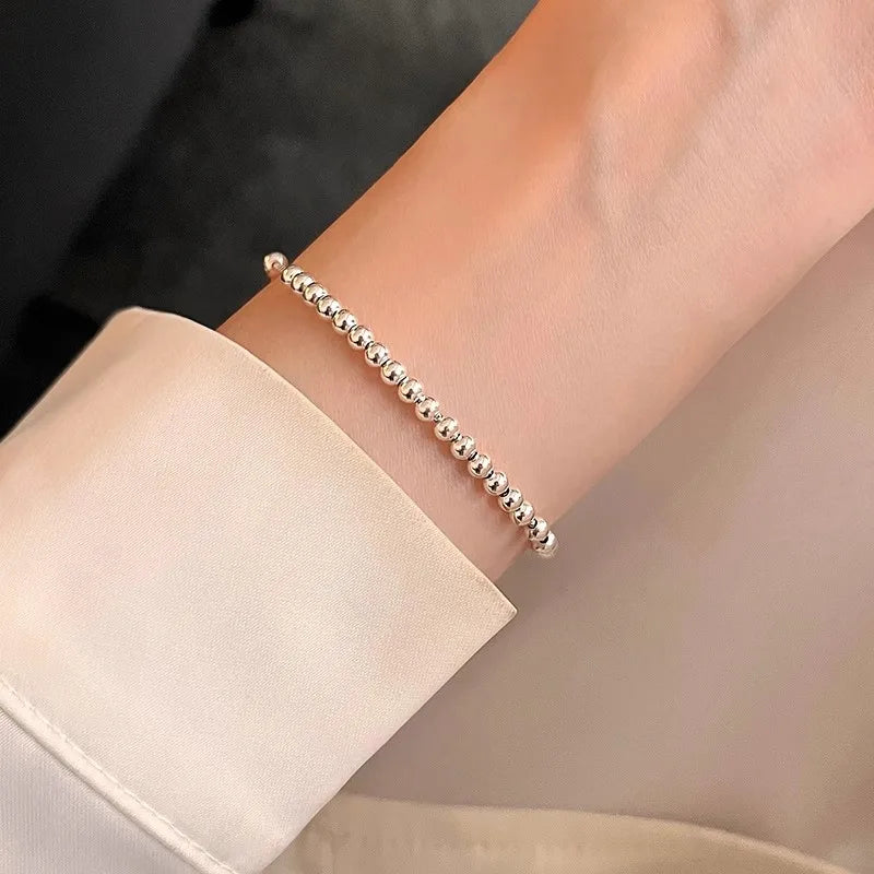 Pulsera Esfera de Plata Minimalista